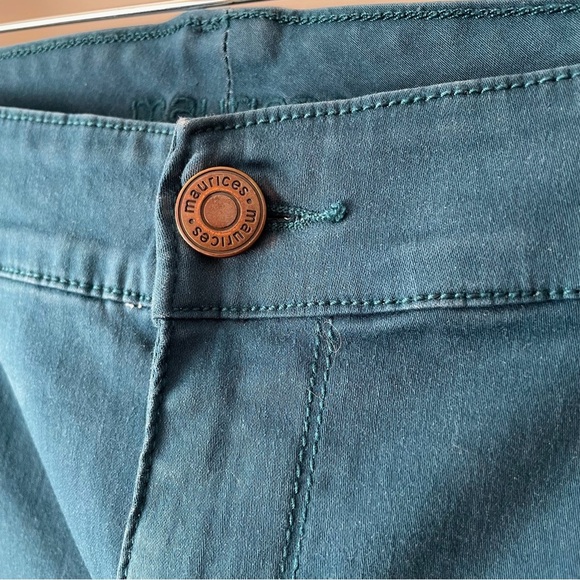 Maurice’s Teal High Waisted Jeggings Size 18W Reg (Hemmed to Petite Length) - Picture 8 of 16